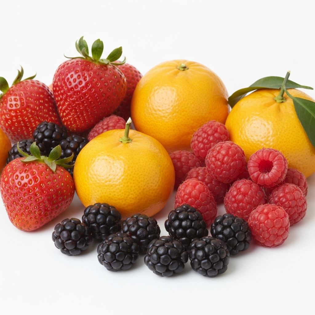 Antioxidant-rich berries and fruits